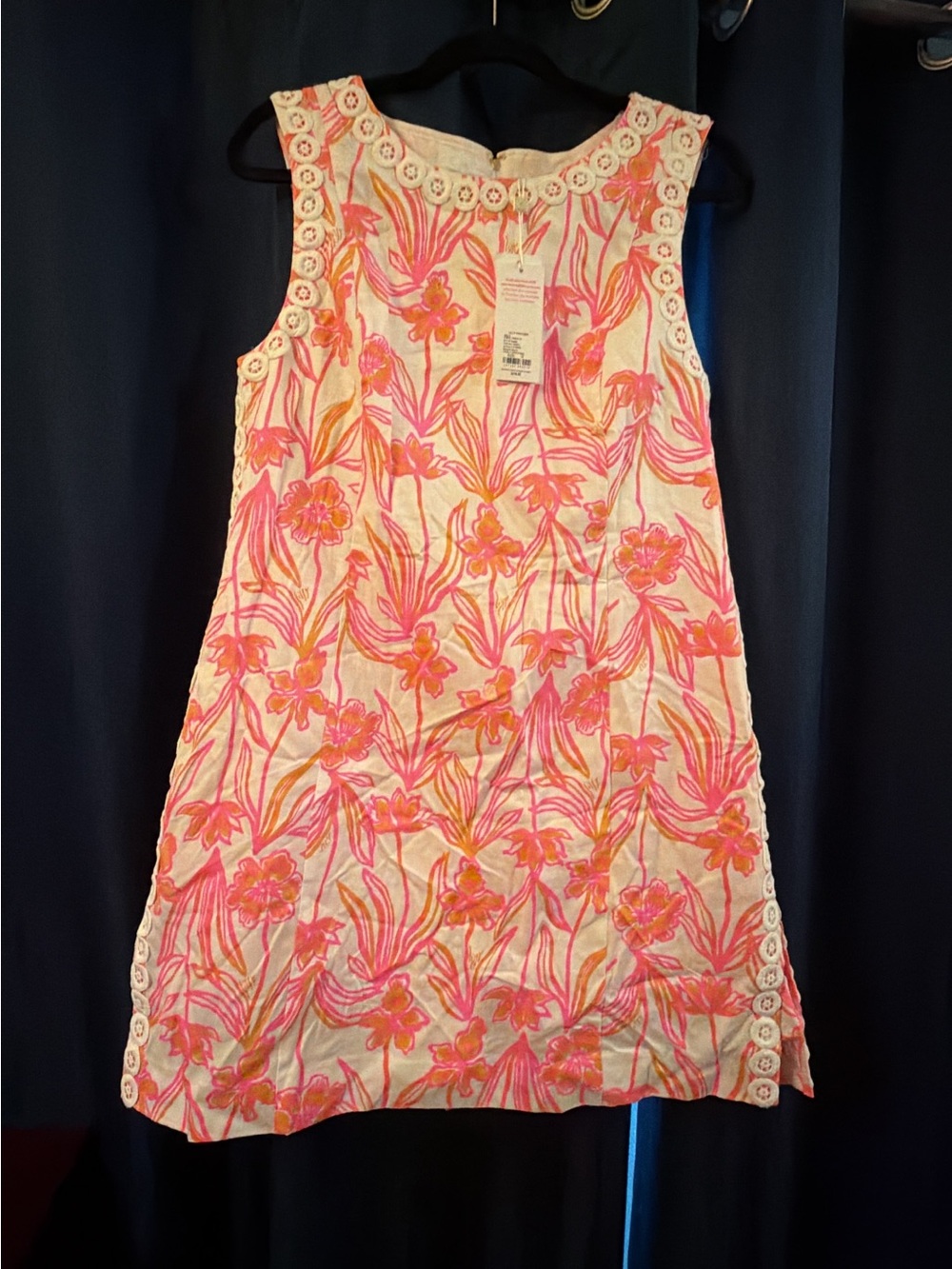 Lilly Pulitzer Pink & Orange Floral Sleeveless Shift Dress
